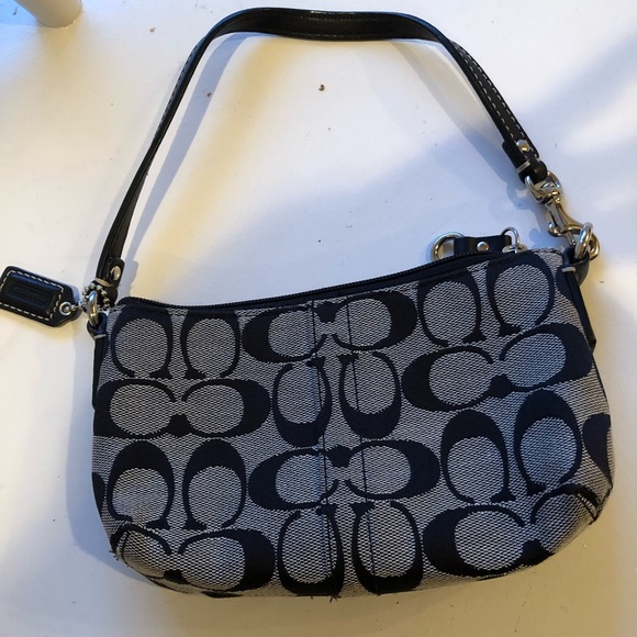 Like New Coach Signature Jacquard Mini Purse - Picture 2 of 4